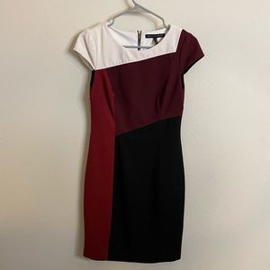 White House Black Market Color Block Dress